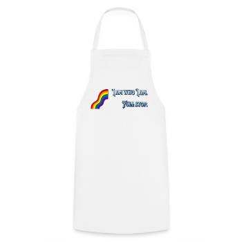 I am what I am - Cooking Apron - white - Front - AI Model Male 185 dark (185cm)