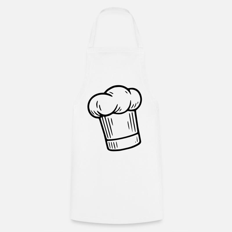 Toque du chef - Tablier de cuisine - blanc