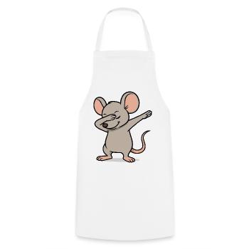 Mouse dabbing - Cooking Apron - white - Front - AI Model Male 185 dark (185cm)