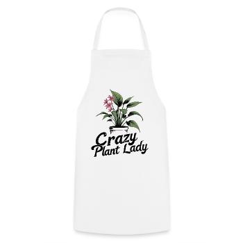 Crazy Plant Lady Bloom T-shirt - Tablier de cuisine - blanc - Devant - AI Model Male 185 dark (185cm)