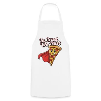 In Crust We Trust Pizza Hero - Kochschürze - Weiß - Vorne - AI Model Male 185 dark (185cm)