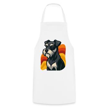 Miniature Schnauzer Dog at Sunset - Cooking Apron - white - Front - AI Model Male 185 dark (185cm)