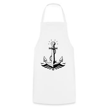 Anchor Seaman Sailor Naordgermany Gift - Cooking Apron - white - Front - AI Model Male 185 dark (185cm)