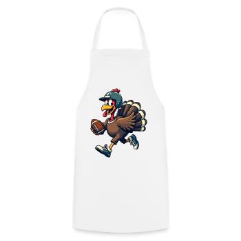 Thanksgiving Football Turkey - Cooking Apron - white - Front - AI Model Male 185 dark (185cm)