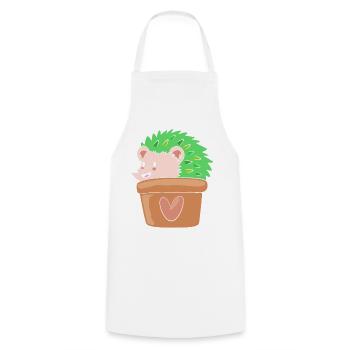 Plant Cactus Cacti - Cooking Apron - white - Front - AI Model Male 185 dark (185cm)
