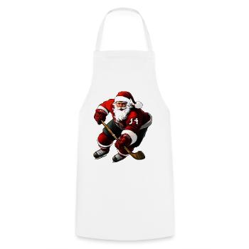 Weihnachten Eishockeyspieler - Cooking Apron - white - Front - AI Model Male 185 dark (185cm)