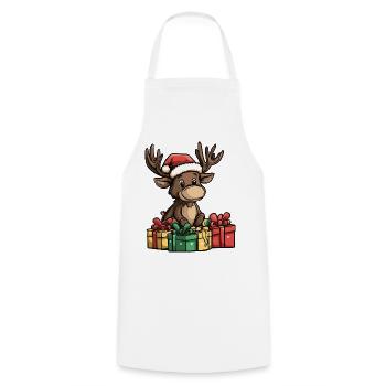 Elch Weihnachten Geschenke - Kochschürze - Weiß - Vorne - AI Model Male 185 dark (185cm)