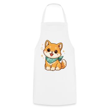 Katzenfreund mit Bandana - Kochschürze - Weiß - Vorne - AI Model Male 185 dark (185cm)
