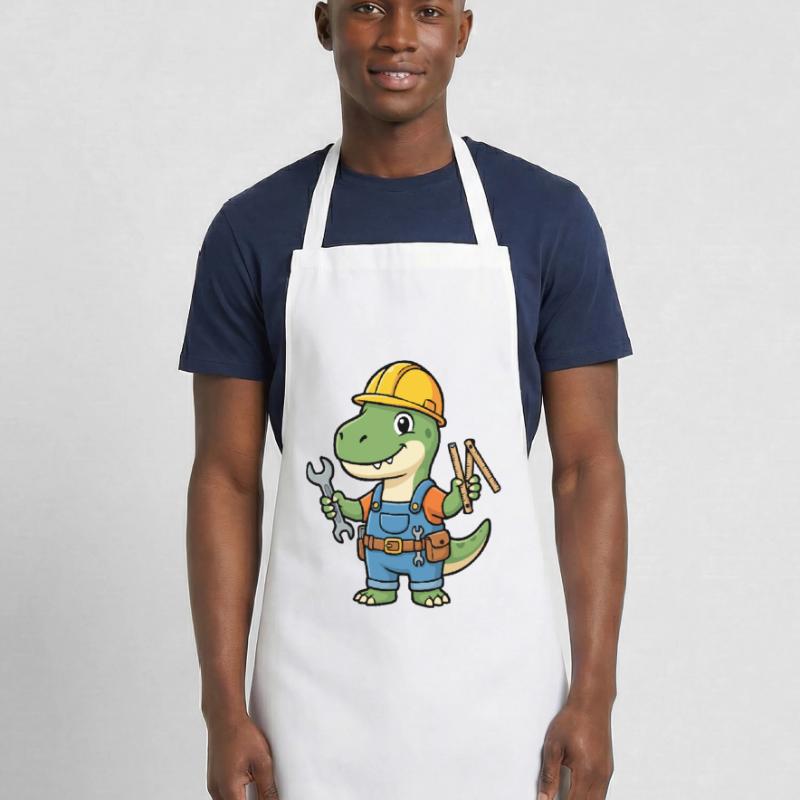 Dino construction worker with tools Cooking Apron