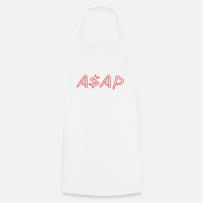 ASAP Neon Sketch Rot - Kochschürze - Weiß