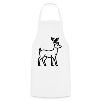 deer - Cooking Apron - white - Front - AI Model Male 185 dark (185cm)