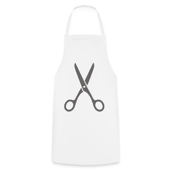 Scissors, Rock, Paper Costume Shirt Group Costume - Cooking Apron - white - Front - AI Model Male 185 dark (185cm)