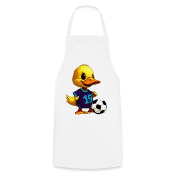 Entchen Fussball - Kochschürze - Weiß - Vorne - AI Model Male 185 dark (185cm)