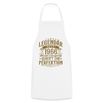 1966 Legendary Vintage Birthday Gift Retro - Cooking Apron - white - Front - AI Model Male 185 dark (185cm)