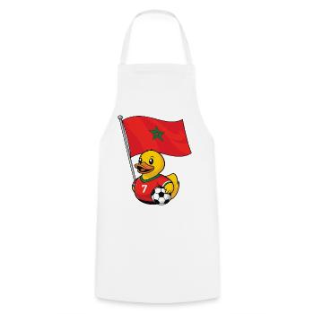 Morocco Football Fan Shirt for Proud Fans - Cooking Apron - white - Front - AI Model Male 185 dark (185cm)