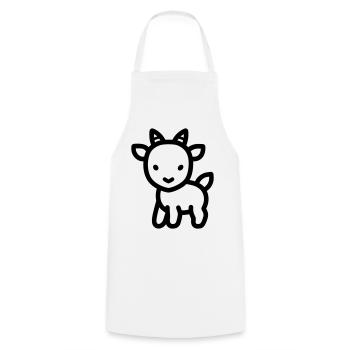 goat - Cooking Apron - white - Front - AI Model Male 185 dark (185cm)