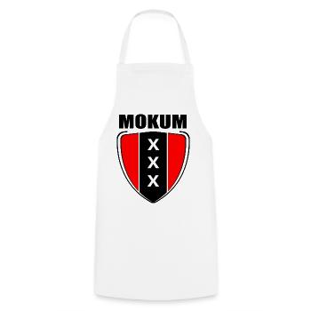 Mokum Badge 2 - Cooking Apron - white - Front - AI Model Male 185 dark (185cm)