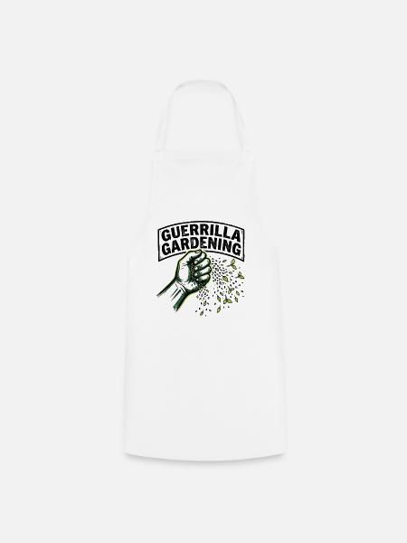 Guerrilla Gardening Power - Kochschürze - Weiß