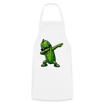 Tamponnement du concombre - Tablier de cuisine - blanc - Devant - AI Model Male 185 dark (185cm)