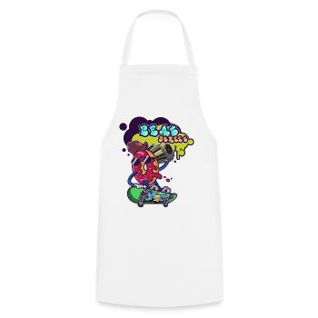 Donut Street Beat Boombox - Kochschürze - Weiß - Vorne - AI Model Male 185 dark (185cm)