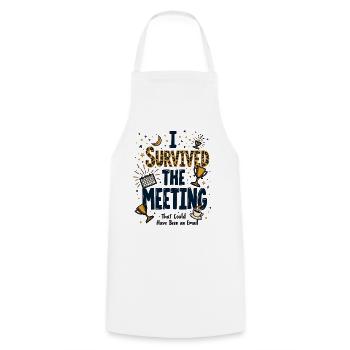 Meeting Survival Report: Better by Email - Cooking Apron - white - Front - AI Model Male 185 dark (185cm)