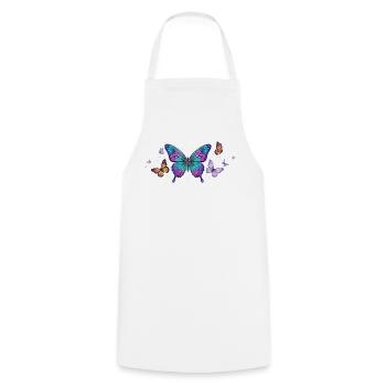 Aile colorée de papillon - Tablier de cuisine - blanc - Devant - AI Model Male 185 dark (185cm)