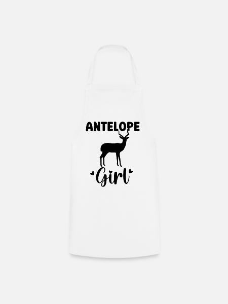 Antilope Safari Silhouette - Kochschürze - Weiß