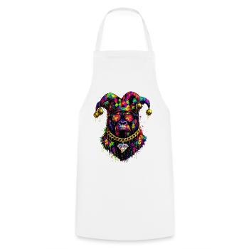 Gorilla Jester Neon Graffiti - Cooking Apron - white - Front - AI Model Male 185 dark (185cm)