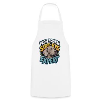 Weimaraner - Cooking Apron - white - Front - AI Model Male 185 dark (185cm)