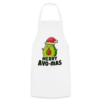 Avocado AvO-Mas Freude - Kochschürze - Weiß - Vorne - AI Model Male 185 dark (185cm)