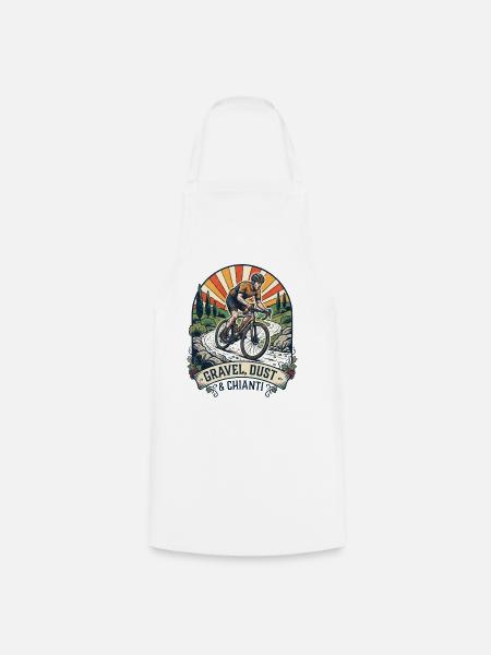 Kiesstaub & Chianti Distressed Cycling Tee - Kochschürze - Weiß