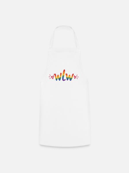 WLW Rainbow Aesthetic – Lesbian Pride Design - Kochschürze - Weiß