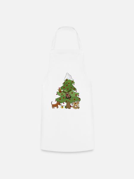 Witziger_weihnachtsbaum_1 - Kochschürze - Weiß