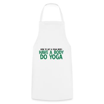 Yogalehrer Spruch Für Yogi Yoga - Kochschürze - Weiß - Vorne - AI Model Male 185 dark (185cm)