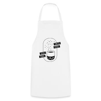 temps pour hygge - ralentir - Tablier de cuisine - blanc - Devant - AI Model Male 185 dark (185cm)