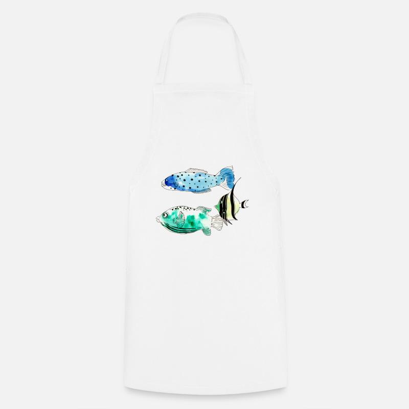 fishes - Cooking Apron - white