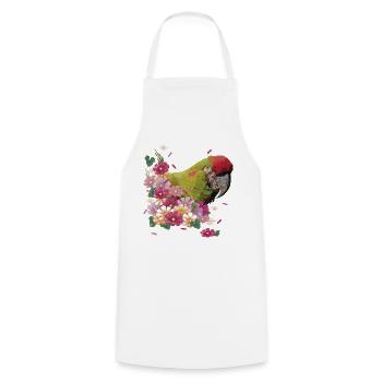 Ara à front rouge - Tablier de cuisine - blanc - Devant - AI Model Male 185 dark (185cm)