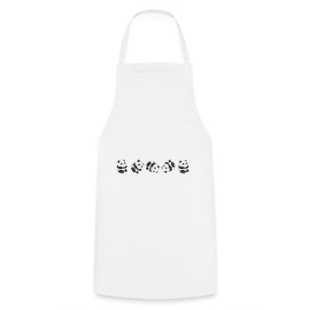 Panda Bear Roll So I Roll I Gift - Cooking Apron - white - Front - AI Model Male 185 dark (185cm)