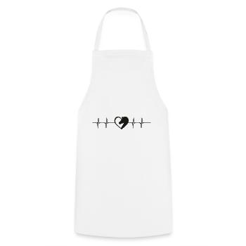 Heartbeat Cheval - Tablier de cuisine - blanc - Devant - AI Model Male 185 dark (185cm)