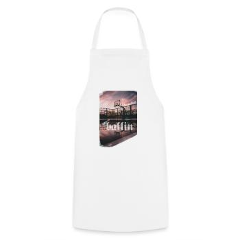 T-shirt de basket, ballin. Terrain de basket design. - Tablier de cuisine - blanc - Devant - AI Model Male 185 dark (185cm)
