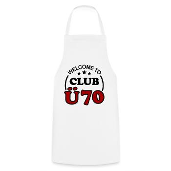71. Geburtstag 70. Club Ü70 Lustiger Spruch Ü 70 - Kochschürze - Weiß - Vorne - AI Model Male 185 dark (185cm)
