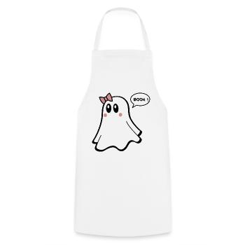 T-shirt fantôme - Couples drôles 01 - Tablier de cuisine - blanc - Devant - AI Model Male 185 dark (185cm)