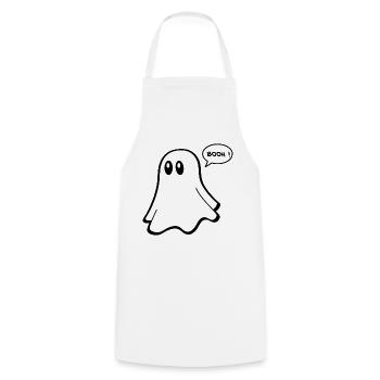 T-shirt fantôme - Couples drôles 02 - Tablier de cuisine - blanc - Devant - AI Model Male 185 dark (185cm)