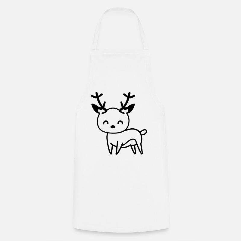 Cerf - Tablier de cuisine - blanc