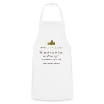 Downton Abbey It's Good To Be In Love Quote - Cooking Apron - white - Front - AI Model Male 185 dark (185cm)