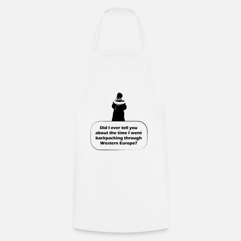 Backpacking through Western Europe - Cooking Apron - white