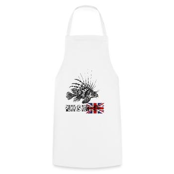 Punk is not dead - Cooking Apron - white - Front - AI Model Male 185 dark (185cm)