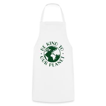 Be Kind to Our Planet - Cooking Apron - white - Front - AI Model Male 185 dark (185cm)