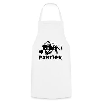 I love a panther - Cooking Apron - white - Front - AI Model Male 185 dark (185cm)