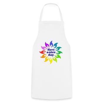 Have a nice day - Cooking Apron - white - Front - AI Model Male 185 dark (185cm)